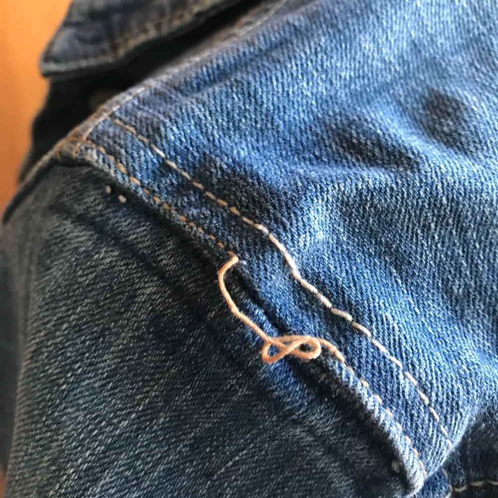 Aeropostale Distressed Cropped Jean Jacket *J10 - Picture 5 of 8